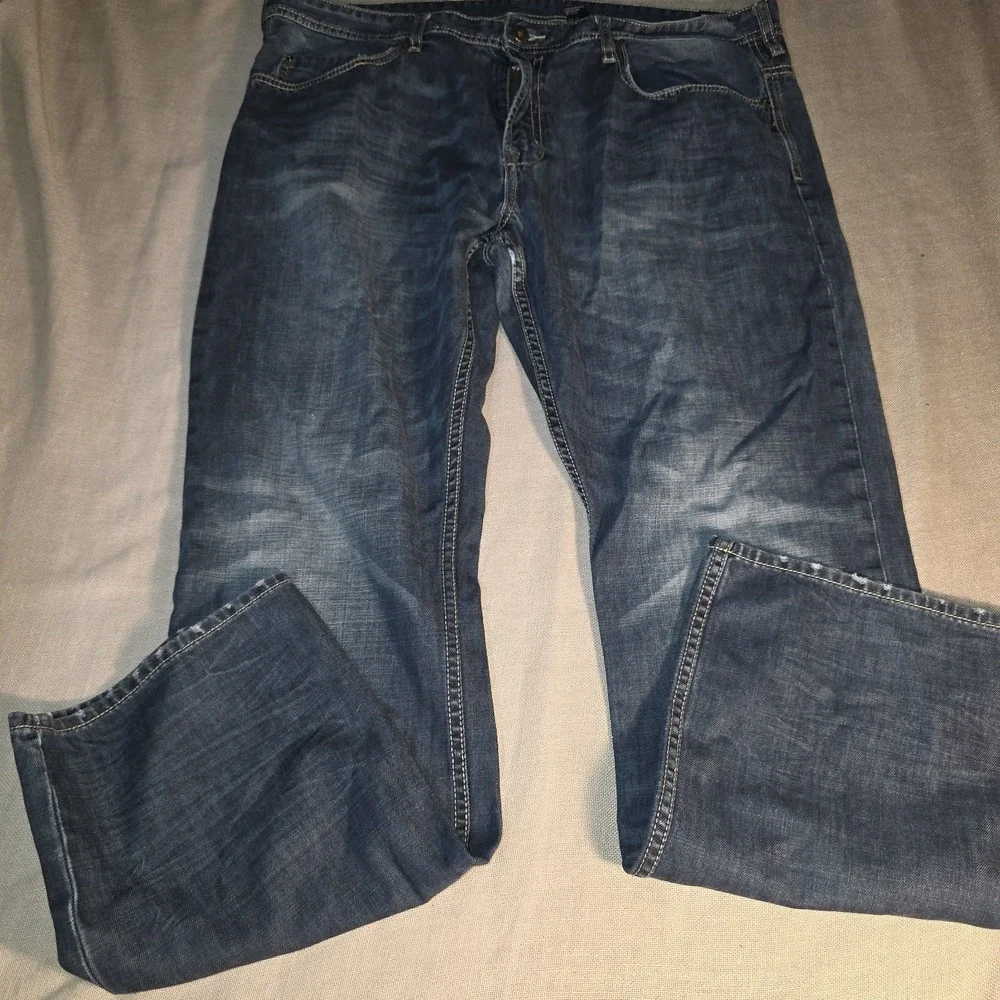 Buffalo David Bitton Evan-X Jeans Men's 40x32 Blue Denim Slim Straight Stretch